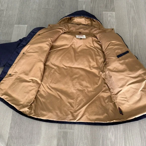 Schott NYC Down Filled Hooded Puffer Parka Jacket Men's Navy Size 3XL 9040D - Picture 11 of 16